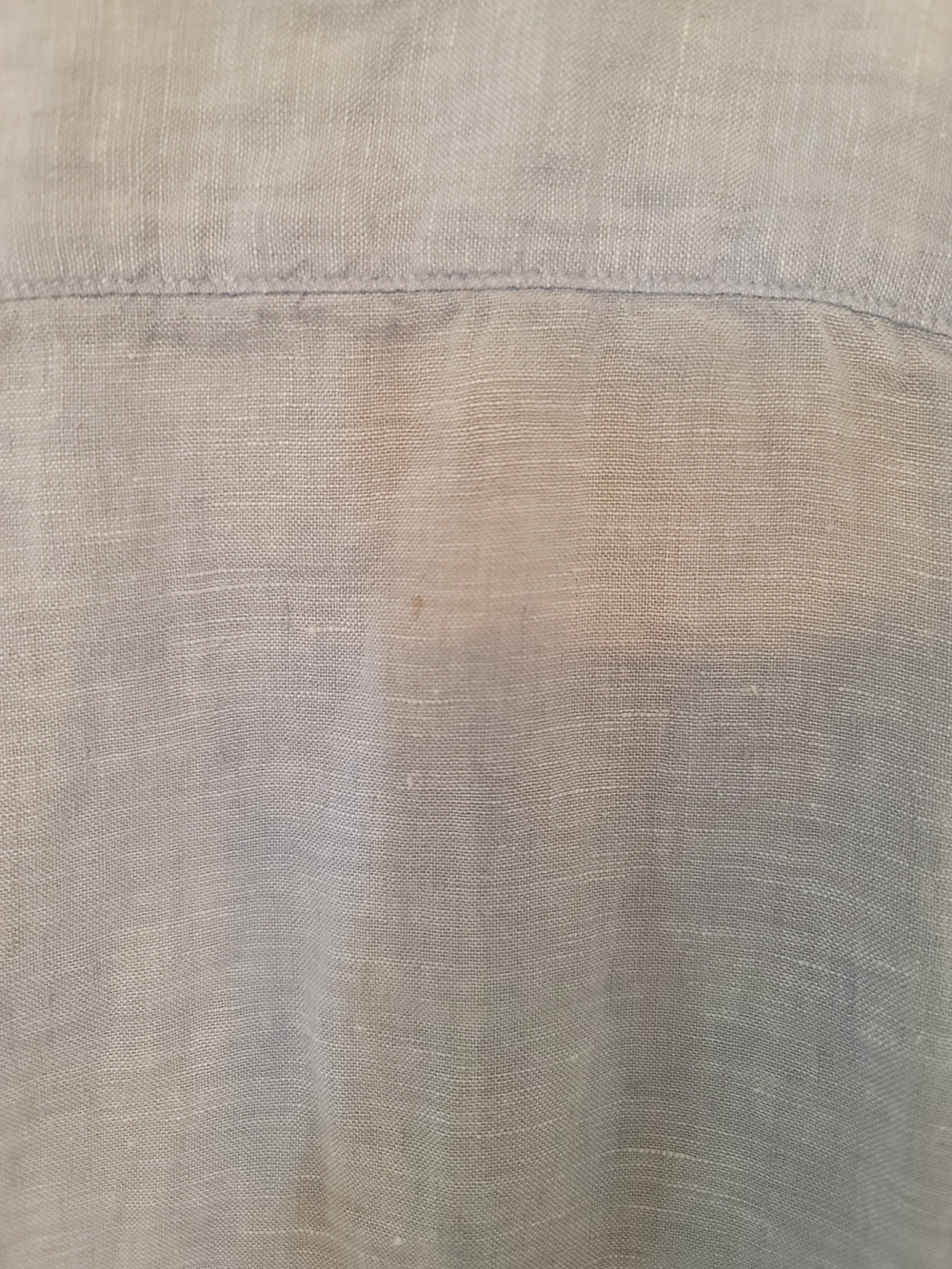 Sigrid Olsen Light Blue Linen Split-Neck Tunic with Side Ties - Picture 3 of 4